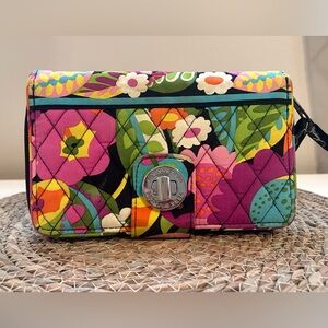 Vera Bradley wallet turn lock quilted